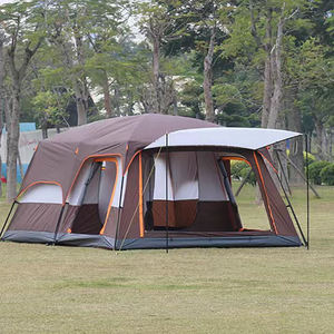 Tienda de campaña de dos capas para diversión familiar, tienda impermeable de 2 habitaciones para acampar al aire libre - Product Image 2