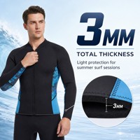 Combinaison de plongée à manches longues en néoprène écologique respirant anti-UV de 3 mm pour hommes