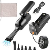 Mini gonfleur de pneus de voiture multifonction numérique rechargeable sans fil pour vélo Pompe à compresseur d'air portable Aspirateur in1