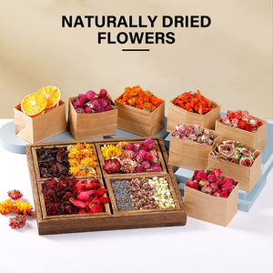 Mix fiori secchi naturali 100% sapone alla vaniglia Kit lavanda gelsomino rosa blu loto per bagno resina sapone candela - Product Image 2