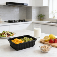 Groothandel recyclebare PP PLA plastic trays voedselcontainers groenten fruit voedselverpakkingsdoos voor koudeketen verse voeding