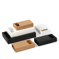 Boîte d'emballage de luxe en carton noir mat pour chaussures, savon, coussin plié, boîte à lettres, emballage d'expédition