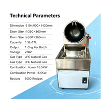 Robot de cuisine intelligent multifonction HN QDMECH pour nouilles frites, cuiseur à gaz rotatif, machine à wok automatique