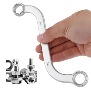 Jeu de clés à douille double à 12 points de type S, clé universelle à tête fixe pour réparation automobile et domestique, taille 10-19 mm, 5 pièces - Product Image 2