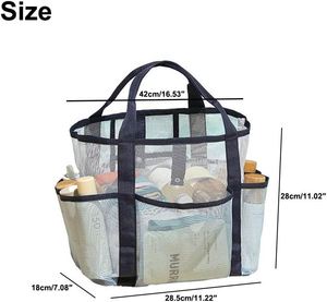 Sac de Douche en Maille à Séchage Rapide, Organisateur de Toilette Portable et Respirant, Sac de Plage Pliable en Maille pour Dortoir, Salle de Sport, Camping, Été - Product Image 4