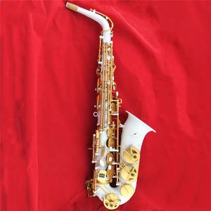 <span class=keywords><strong>Saxophone</strong></span> <span class=keywords><strong>alto</strong></span> de haute qualité à trois bras de soutien, clés en perle blanche - Product Image 2