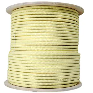 Cuerda de Seguridad trenzada doble de fibra de aramida, resistente al fuego, 10mm