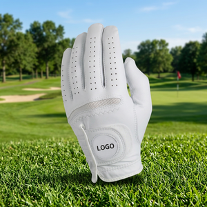 Guantes de Golf de Piel de Cabretta Blancos con Logotipo Personalizado de Alta Calidad, Antideslizantes, Suaves y Transpirables - Product Image 3