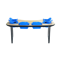Tables de mobilier de salle de classe pour activités, 6 places, prix bas, partenaires directs de l'usine de plastique