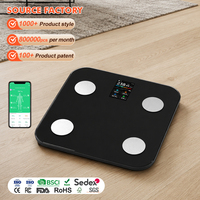 Timbangan Berat Badan Digital Desain Terbaru dengan Layar Digital, Pengisian Daya USB, Kapasitas 180kg, Platform Kaca, Alas ABS