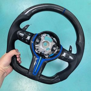 Volante de Cuero y Fibra de Carbono para <span class=keywords><strong>BMW</strong></span> 525i F30 F07 F10 F20 F25 F26 F32 F34 F35 F36 F48 X6 M3 M5 <span class=keywords><strong>M7</strong></span> F11 F15 F16 F22 F80 F90 - Product Image 2
