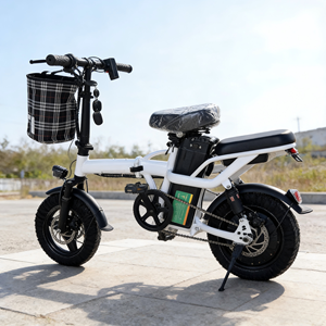 Bicicleta Eléctrica Plegable de 350W 48V, Ligera y Portátil, con Batería Extraíble, Frenos de Disco Dobles y Pantalla LCD para Adultos Urbanos - Product Image 3