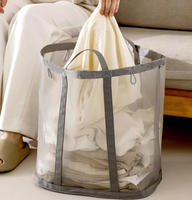 Panier à linge moderne en nylon Sac de lavage en maille pliable au mur