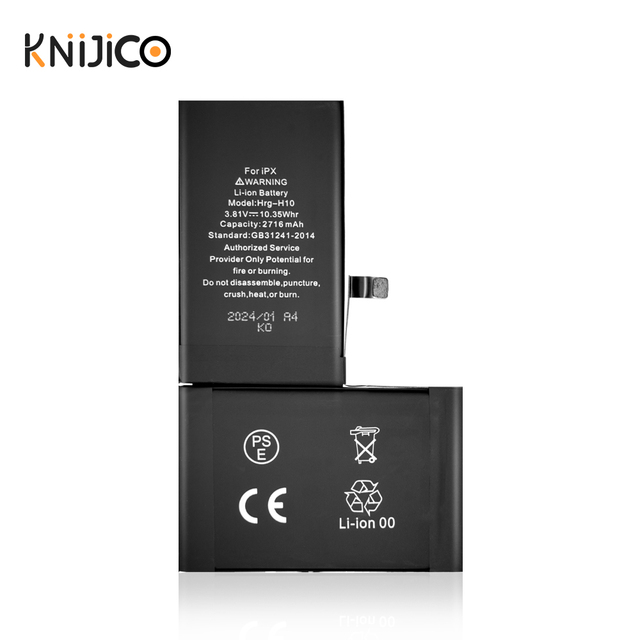 Knijico High Capacity Rechargeable Battery for iPhone X XR Replacement Bateria for iPhone XS MAX Battery