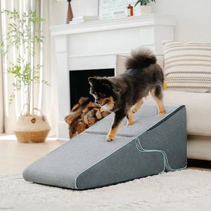 Escalera moderna para mascotas, rampa para perros 2 en 1, rampa de espuma viscoelástica sólida con cubierta extraíble para gatos y perros, sofá cama para escalar - Product Image 2