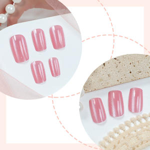 Lot de 24 faux ongles autocollants œil-de-chat rouges, style américain et européen, prêts à poser – Vente flash - Product Image 3