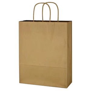 Sac en papier portable jetable avec logo personnalisé imprimé, sac cadeau en papier blanc en cuir de vache - Product Image 2
