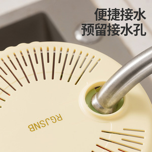 Rcusme Fruit Vegetable Drainer With Lid 2Pcs Set For Kitchen Use - Product Image 4