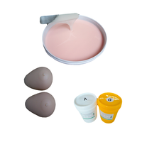 Caoutchouc de silicone liquide RTV2 souple translucide à faible viscosité pour soutien-gorge coussinet d'allaitement personnaliser