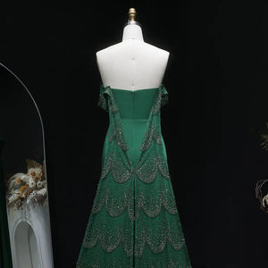 Robe de soirée élégante Jancember LSZ645, vert émeraude, sirène, satin, robe de bal, robe de soirée formelle - Product Image 6