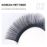 DAMMAN Camellia Extensions de cils 0.05 C D Mix Longueur Noir Mat Volume Cils Racine Adhésif Cils Individuels