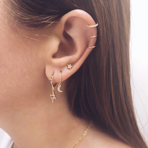 Pendientes de Plata de Ley S925 con Diamantes de Color y Diseño de Rayo, ROXI, Gran Venta - Product Image 3
