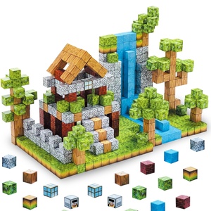 Nouveautés Éducatives Blocs en Plastique 3D DIY Produits Innovants Montessori Cube Magnétique Magique Mon Monde Blocs de Construction Jouets - Product Image 2
