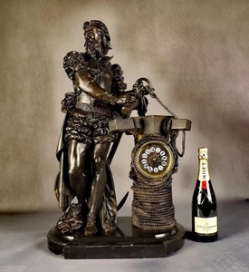 Bronzo classico timoniere scultura statua fatta a mano arte antica figurina famoso rame capitano nautico tecnica lucidata - Product Image 3