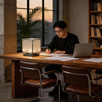 Lampe de table Aisilan Light Cube en verre chromé miroir haut de gamme pour chevet, salle à manger, café, avec interrupteur tactile