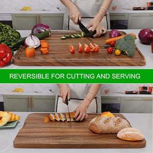 Tabla <span class=keywords><strong>de</strong></span> Cortar <span class=keywords><strong>de</strong></span> Madera <span class=keywords><strong>de</strong></span> Acacia Extra Grande para Cocina, <span class=keywords><strong>con</strong></span> <span class=keywords><strong>Fregadero</strong></span> Integrado y Asa, Apta para Pavo, Carne, Verduras, <span class=keywords><strong>Barbacoa</strong></span> - Product Image 2