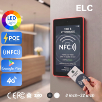 Tableta Android 11 de 10.1 Pulgadas RK3568 PoE con Lector NFC RFID y Barra LED RGB para Control de Asistencia, SDK Personalizado para Desarrollo de Software