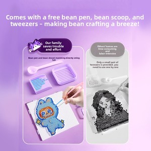 Kit de perles Perler en plastique, ensemble complet avec perles Fusion de 26 mm, outils, bricolage, jouet éducatif, en boîte - Product Image 2