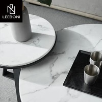Table basse ronde moderne de haute qualité, table centrale de luxe avec pieds en métal pour salon