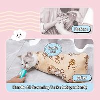 Enveloppe auto-adhérente en tissu pour toilettage de chat, couverture anti-griffures pour animaux de compagnie, idéale pour la coupe des ongles et le nettoyage