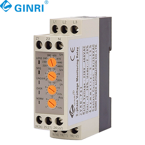 3 pha 4 dây có thể chuyển đổi 8 cấp điện áp định mức pha trình tự trên dưới Rơle giám sát điện áp - Product Image 2