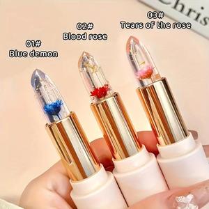 Tinte Labial que Cambia de Color, Marca Privada OEM MLM, Brillo Labial Transparente con Pétalos, Hidratante, Resistente al Agua, de Larga Duración, Personalizable - Product Image 5