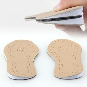 O Leg Insole Correction Double Sided Leather Insole Cowhide Breathable Shock-absorbing Pressure-relieving Insole