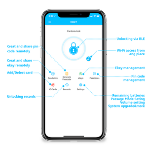 Cerradura inteligente biométrica con huella Digital para el hogar, APP Wifi Ttlock, <span class=keywords><strong>precio</strong></span> de cierre electrónico inteligente con huella dactilar para puerta de seguridad - Product Image 3