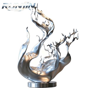 Décoration de jardin, sculpture de cerf en acier inoxydable - Product Image 2