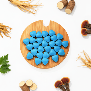 Tabletas de Maca Herbal 100mg y 500mg, Píldoras Triangulares Azules para Hombres, Fórmulas Personalizables OEM, Muestra Gratis - Product Image 6