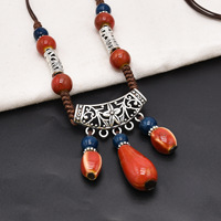 Long collier en céramique Vintage style ethnique minimaliste pendentif vêtements polyvalent décoratif chaîne de saut pour femmes