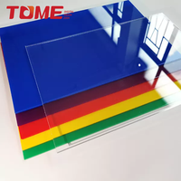 Feuille acrylique coulée PMMA, feuille acrylique plastique colorée et transparente