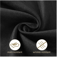 Nappe rectangulaire imperméable de 90x132 pouces en gros d'usine couverture de table noire en polyester lavable pour les événements de fête de mariage