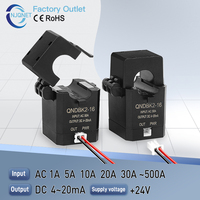 Transmisor de Corriente Alterna QNDB2 1A 5A 10A 20A 50A 100A 4-20mA, Transformador de Corriente, Sensor de Corriente 4-20mA, Transductor