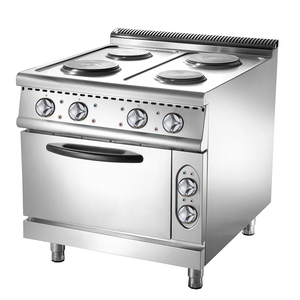 Cuisinières électriques Équipement <span class=keywords><strong>de</strong></span> cuisine commerciale Cuisinière électrique à 4 plaques chauffantes avec four - Product Image 1