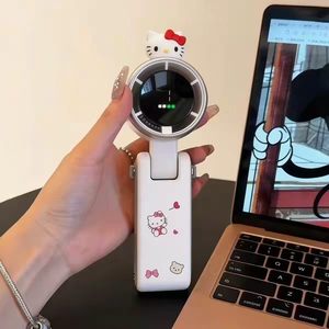 Mini USB Three-Speed Small Portable Quiet Handheld <b>Fan</b> with Colorful Light for Office Student Household Car & Outdoor Use - Product Image 1