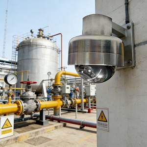 Caméra PTZ anti-explosion IP66 à œil de poisson <span class=keywords><strong>180</strong></span> degrés 1080P avec vision nocturne pour camions-citernes/stations-service/usines chimiques CMOS - Product Image 1