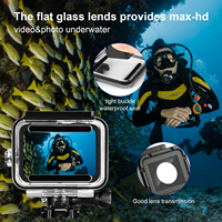 Accessoires de caméra d'action HONGDAK pour Gopro Hero 7 6 5 Kit noir avec boîtier de protection étanche Kit de filtre de plongée