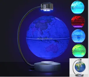 360 Spinning Magnetic Levitation Display Racks Globe LED Light Anti Gravity Floating World Map Lamp 8inch