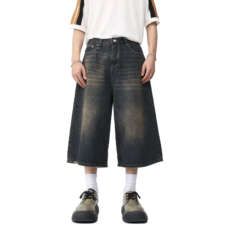 Men s Retro Curved Knife Jeans